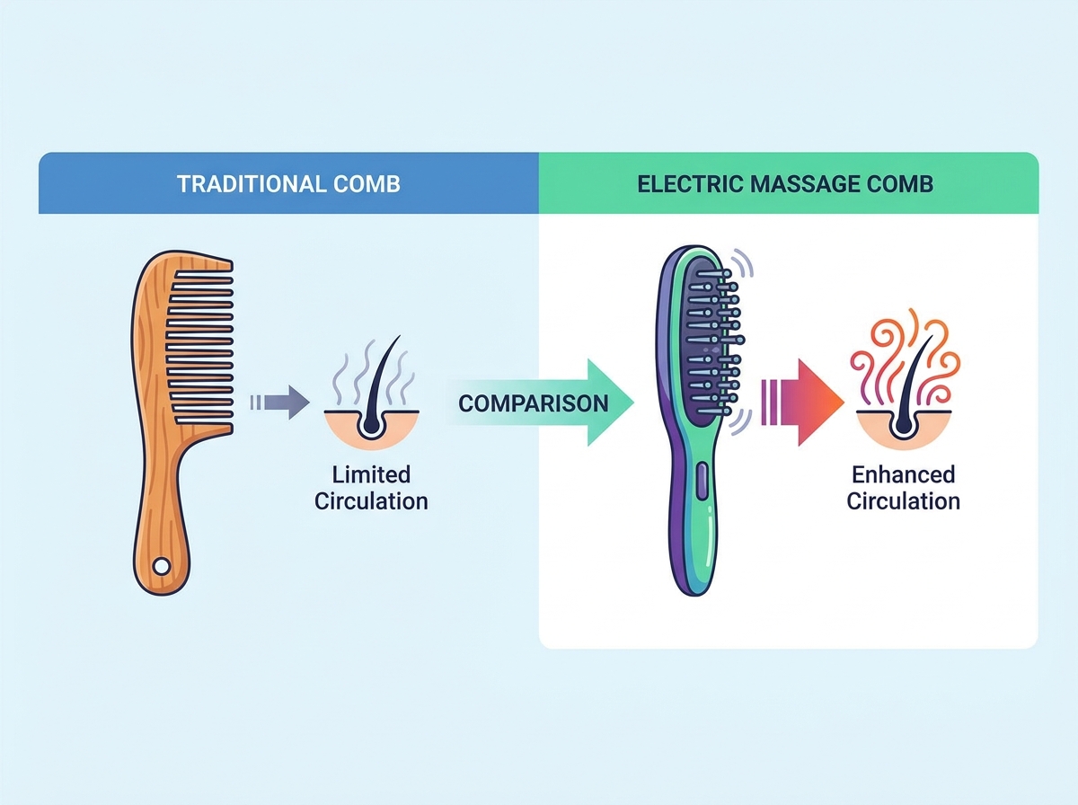 Massage Comb Application on Scalp
